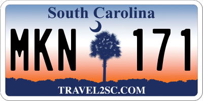 SC license plate MKN171