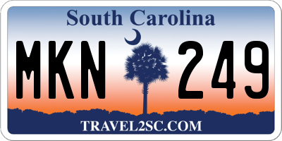 SC license plate MKN249