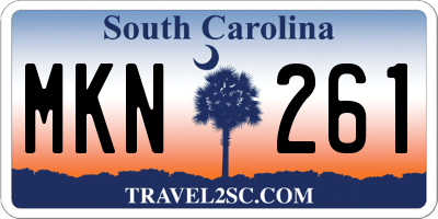 SC license plate MKN261