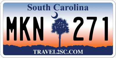 SC license plate MKN271