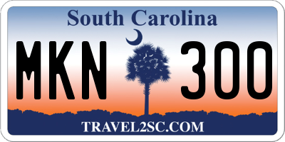 SC license plate MKN300