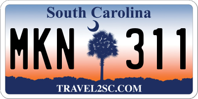SC license plate MKN311