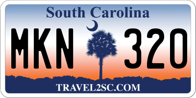 SC license plate MKN320
