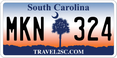 SC license plate MKN324