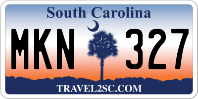 SC license plate MKN327