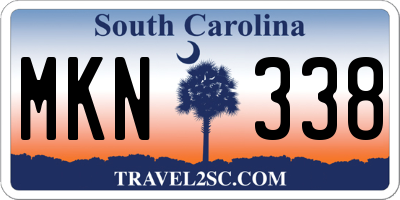 SC license plate MKN338