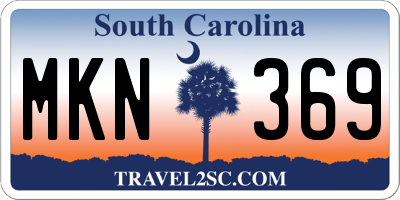 SC license plate MKN369