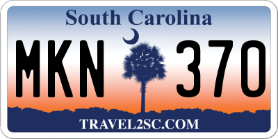 SC license plate MKN370