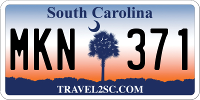 SC license plate MKN371