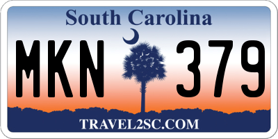 SC license plate MKN379