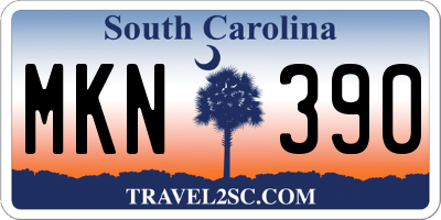 SC license plate MKN390