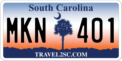 SC license plate MKN401