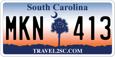 SC license plate MKN413