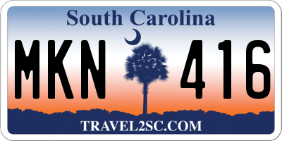 SC license plate MKN416