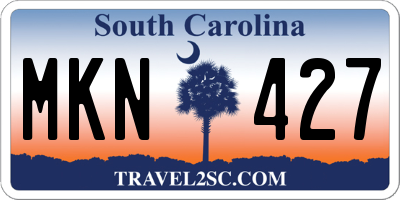 SC license plate MKN427