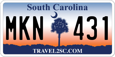 SC license plate MKN431