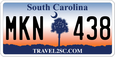 SC license plate MKN438