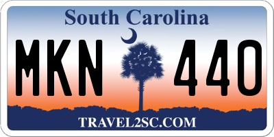 SC license plate MKN440