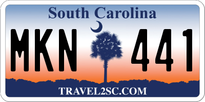 SC license plate MKN441