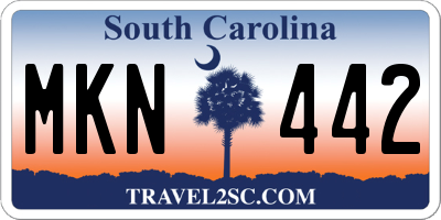 SC license plate MKN442