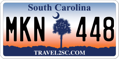 SC license plate MKN448