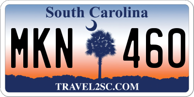SC license plate MKN460