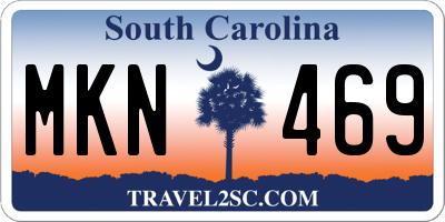 SC license plate MKN469