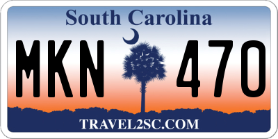 SC license plate MKN470