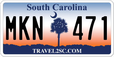SC license plate MKN471