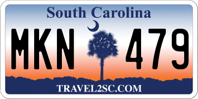 SC license plate MKN479