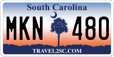 SC license plate MKN480