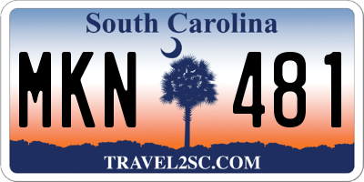 SC license plate MKN481