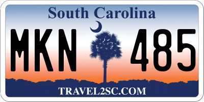 SC license plate MKN485