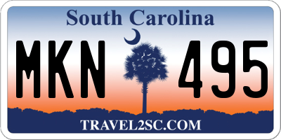 SC license plate MKN495