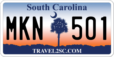 SC license plate MKN501