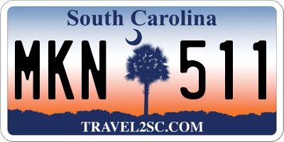 SC license plate MKN511