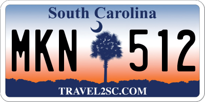 SC license plate MKN512