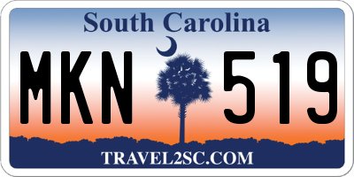 SC license plate MKN519