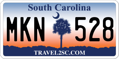 SC license plate MKN528