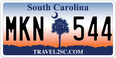 SC license plate MKN544