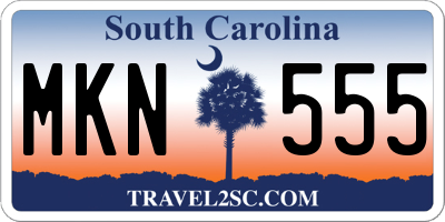 SC license plate MKN555