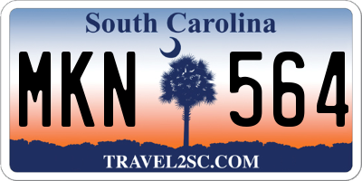 SC license plate MKN564
