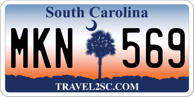 SC license plate MKN569