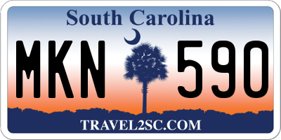 SC license plate MKN590