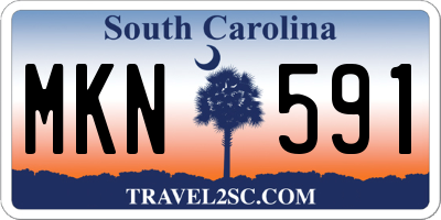 SC license plate MKN591