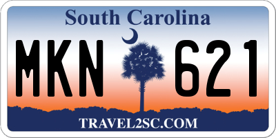 SC license plate MKN621