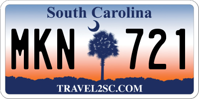 SC license plate MKN721