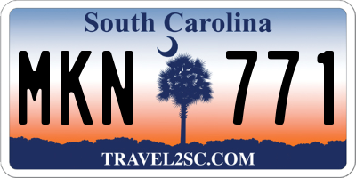 SC license plate MKN771