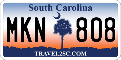 SC license plate MKN808