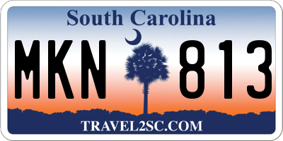 SC license plate MKN813